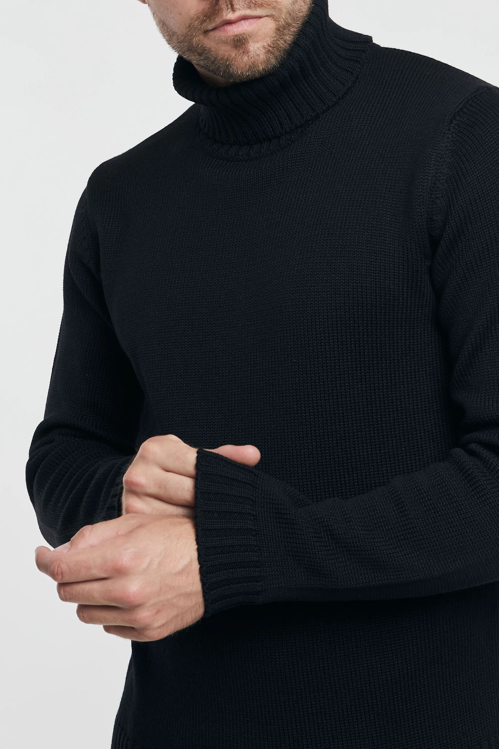 Zanone Maglia Dolcevita Nero Uomo