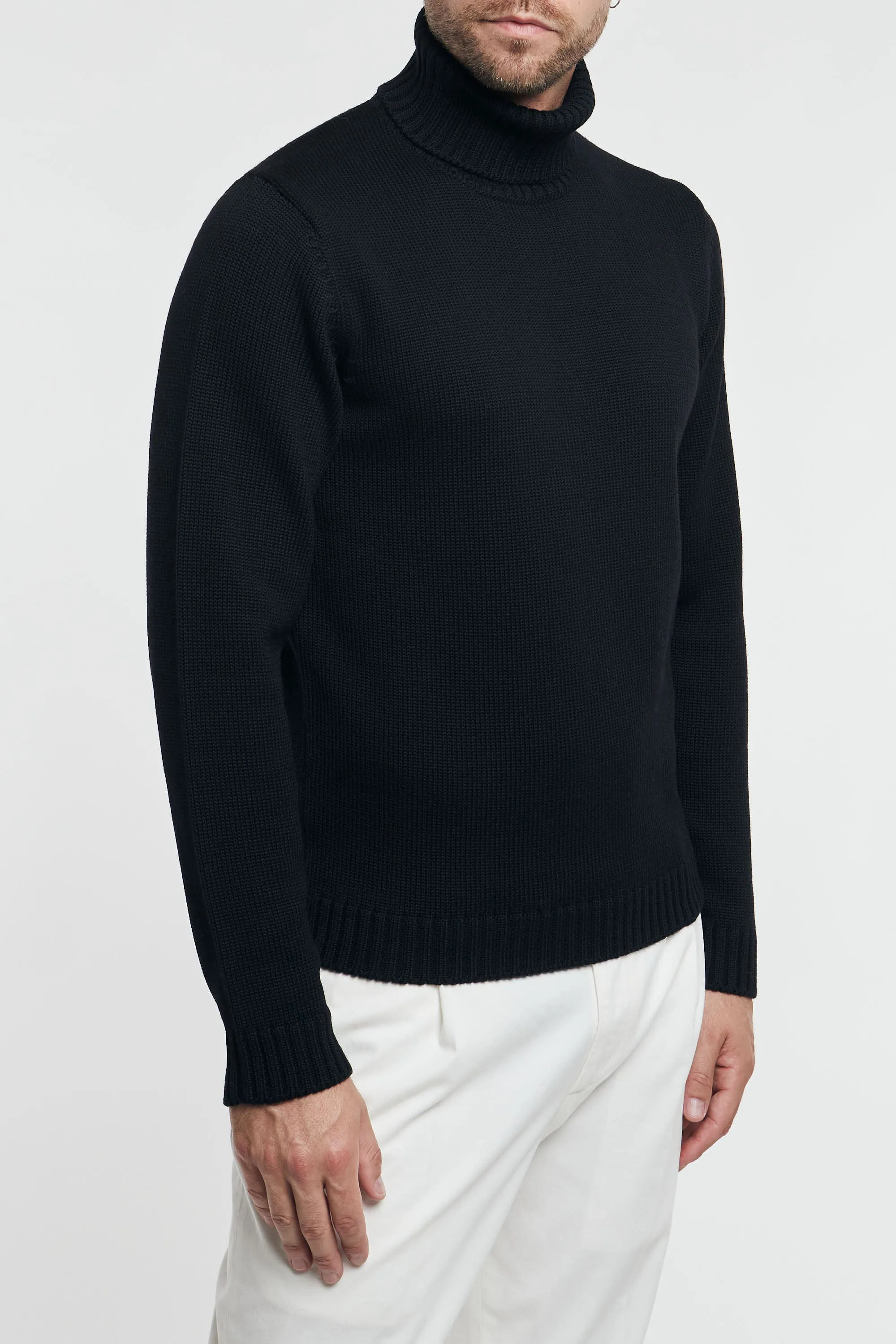 Zanone Maglia Dolcevita Nero Uomo