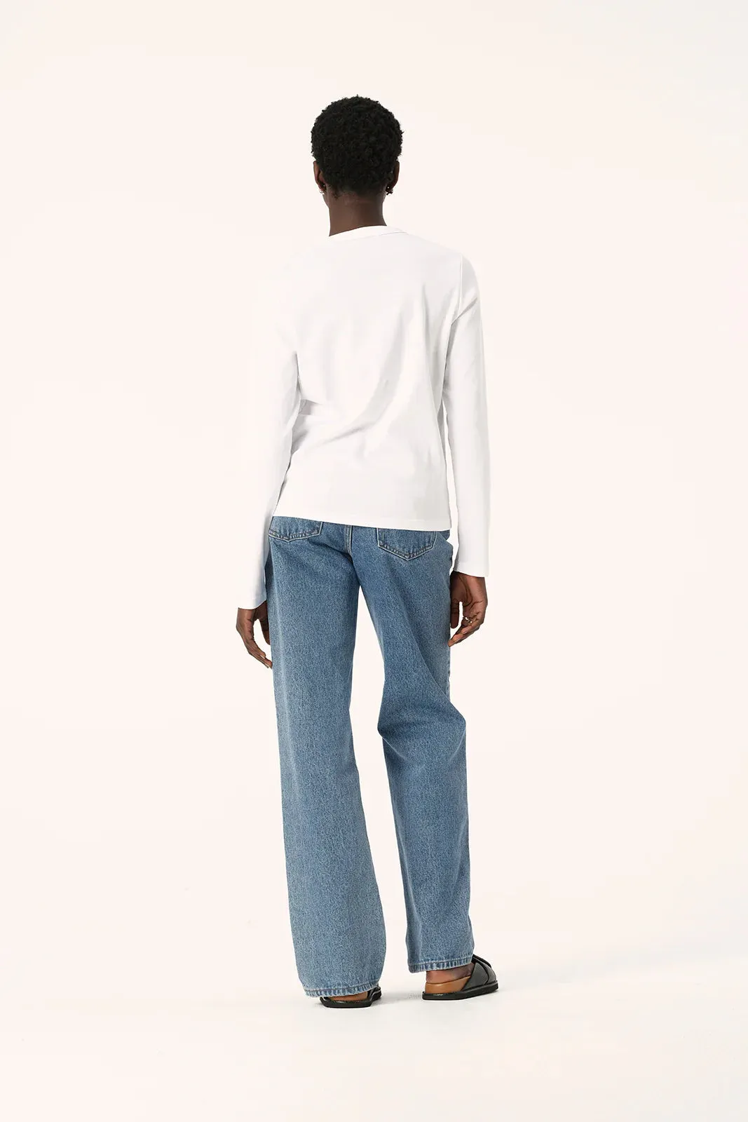 Zoe Long Sleeve Tee | White