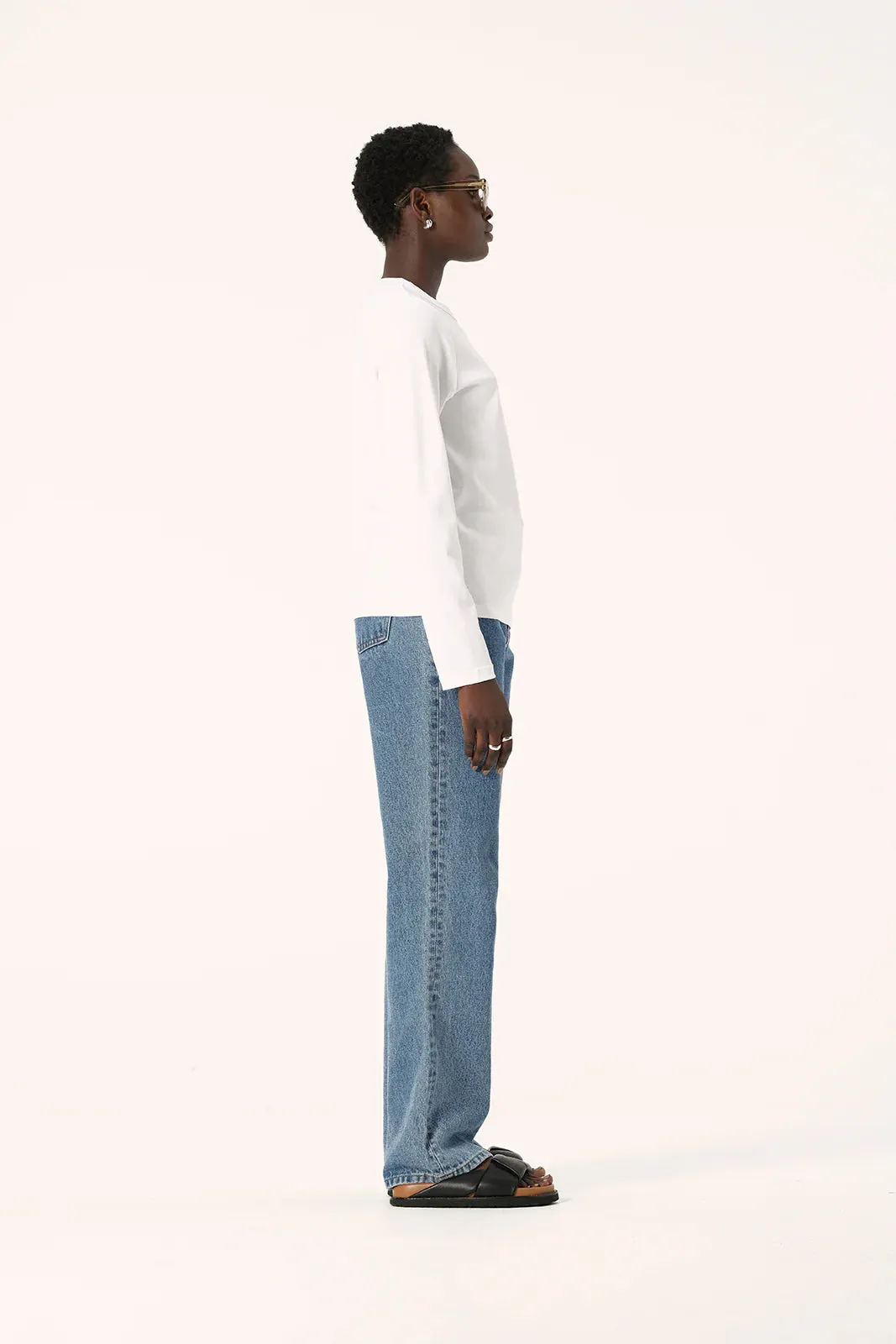Zoe Long Sleeve Tee | White